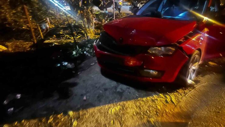 Otomobil ile kamyonet çarpıştı: 1 yaralı