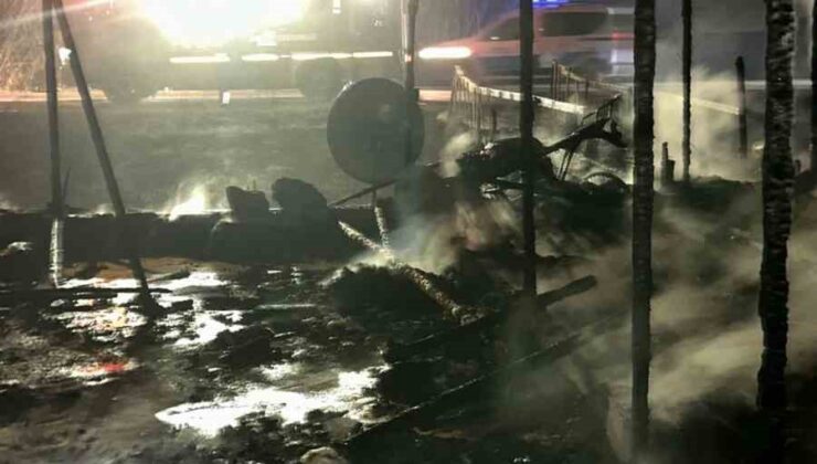 Tarsus’ta çadır yangını