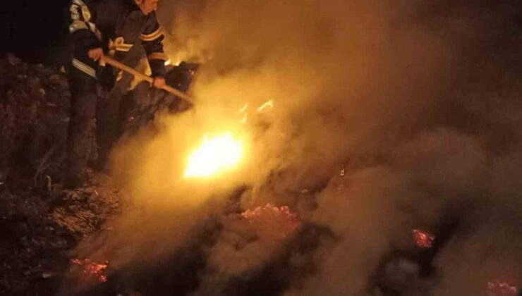 Yayladağı’nda zeytin posası alevlere teslim oldu