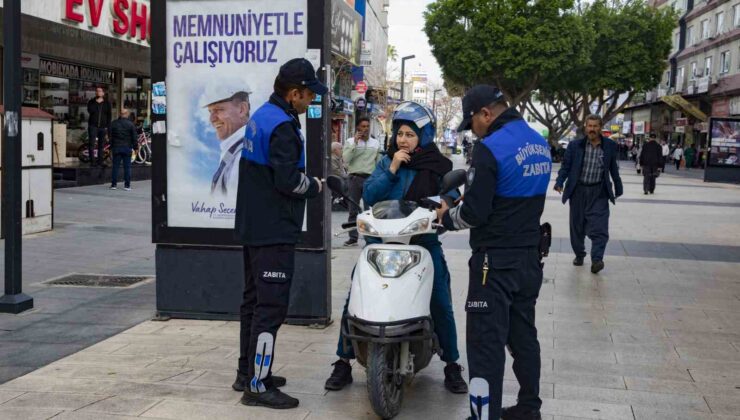 Zabıta ekiplerinden motorlu araçlara yönelik denetim