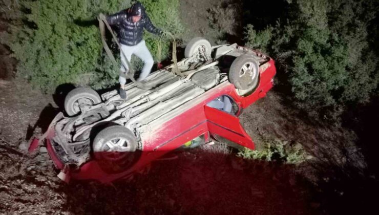 Burdur’da alkollü sürücünün kullandığı otomobil takla attı: 4 yaralı