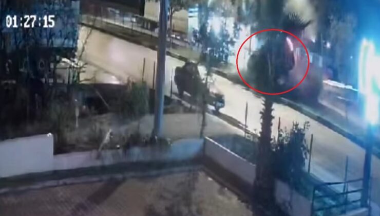 Demre’de 1 kişinin hayatını kaybettiği kaza güvenlik kamerasında