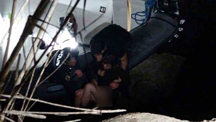 Falezlerden düşen 15 yaşındaki kızın yardım çığlıkları geceyi inletti