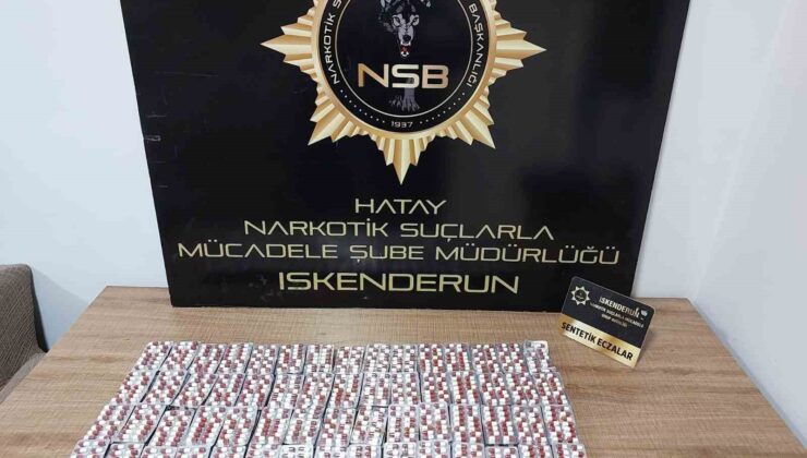 İskenderun’da uyuşturucu hap ele geçirildi