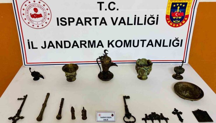 Isparta’da 15 tarihi eser ele geçirildi