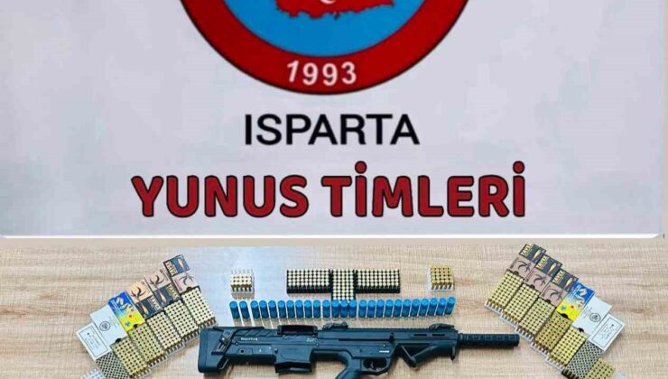 Isparta’da ruhsatsız tabanca ve tüfek ele geçirildi
