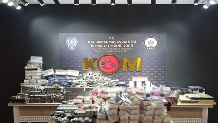 Kahramanmaraş’ta 6 bin 840 paket kaçak sigara ele geçirildi