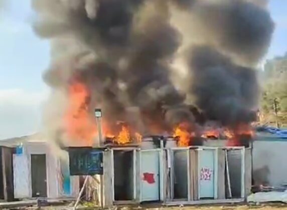 Kahramanmaraş’ta konteyner yangını