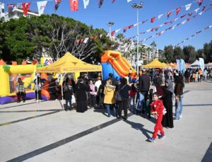 Mersin’de ara tatile giren öğrenciler için etkinlik alanı oluşturuldu