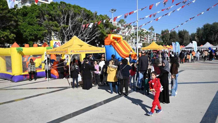 Mersin’de ara tatile giren öğrenciler için etkinlik alanı oluşturuldu