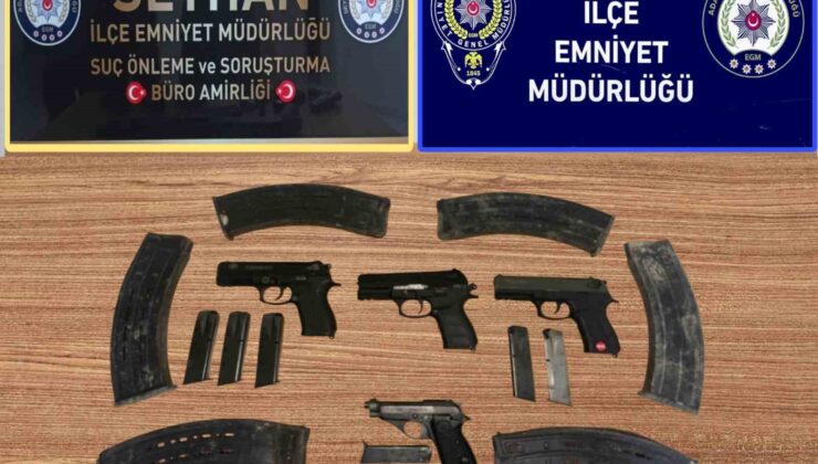 Seyhan ve Çukurova polisinden ruhsatsız silah operasyonu