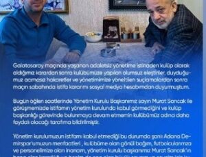 Adana Demirspor’da Başkan Durak’ın istifası kabul edilmedi