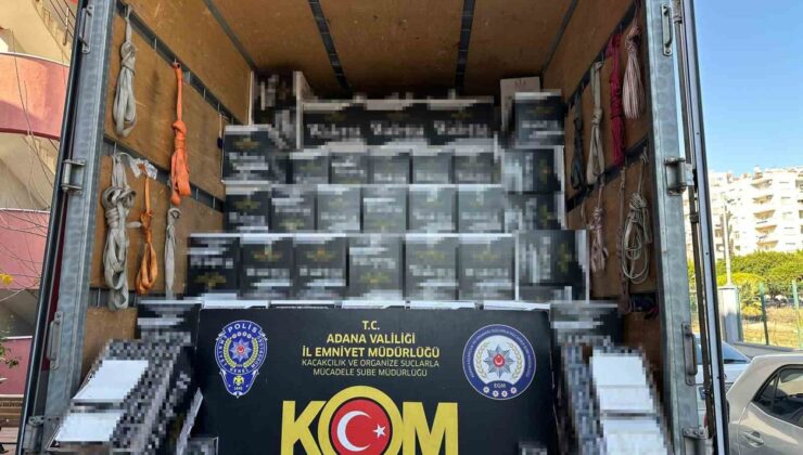 Adana’da 3 milyon gümrük kaçağı makaron ele geçirildi