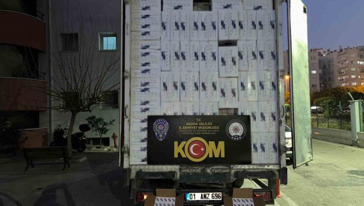 Adana’da 5 milyon gümrük kaçağı makaron ele geçirildi