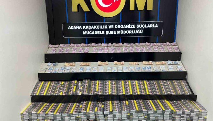 Adana’da 7 bin 335 paket kaçak sigara ele geçirildi, 520 bin TL’ye el konuldu
