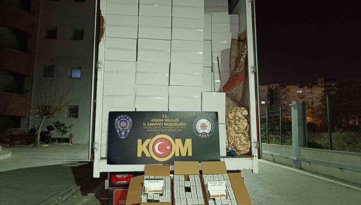 Adana’da 7.5 milyon adet kaçak makaron ele geçirildi