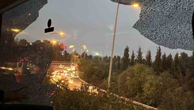 Alanyaspor taraftar otobüsüne taşlı saldırı