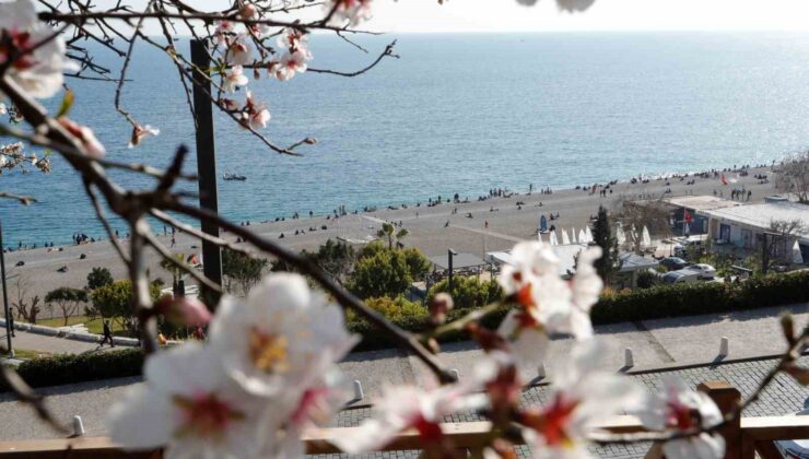 Antalya şubatta baharı yaşadı