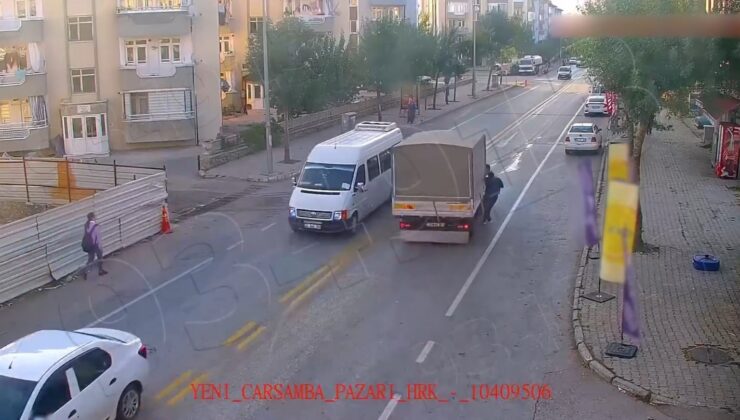 Isparta’da otomobillerin yayalara çarptığı kazalar anbean kaydedildi