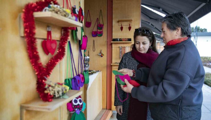 Kadın üreticilerin ürünleri Sevgililer Günü için sergilendi
