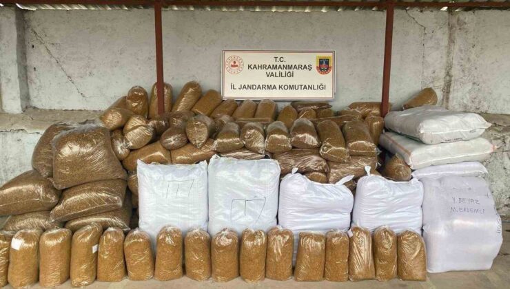 Kahramanmaraş’ta 1 ton 600 kilo kaçak tütün ele geçirildi