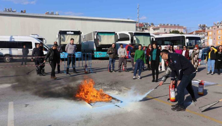 Kepez Belediyesi personeline yangın eğitimi
