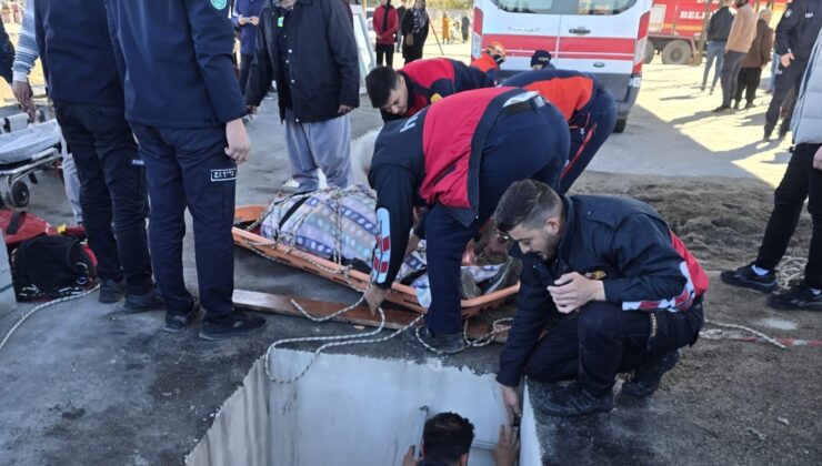 Osmaniye’de 6 metrelik çukura düşen adam kurtarıldı