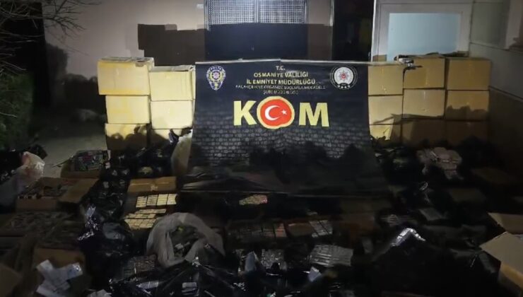 Osmaniye’de tırda 146 bin 800 paket kaçak sigara ele geçirildi