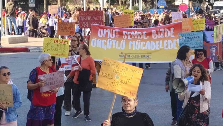 Antalya’da kadınlar 8 Mart için yürüdü