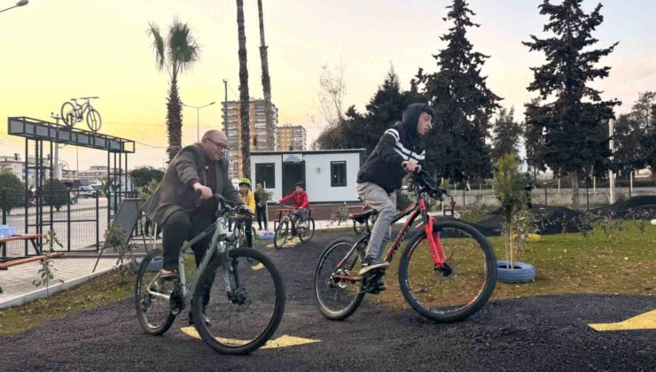 Bisikletlilere özel adrenalin ve eğlence parkuru kuruldu