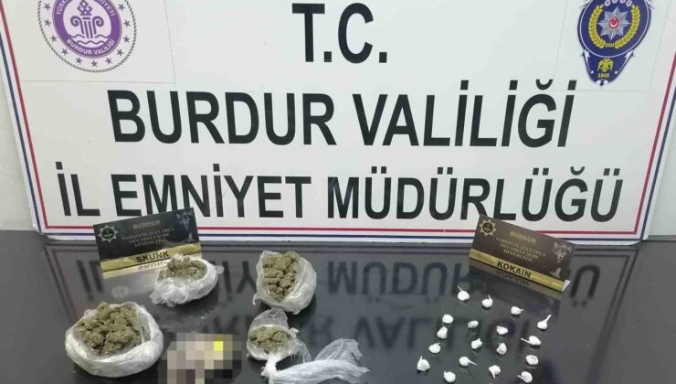 Burdur’da durdurulan araçtan uyuşturucu çıktı, 1 kişi tutuklandı