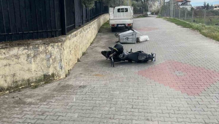 Duvara çarpan motosikletin sürücüsü yaralandı
