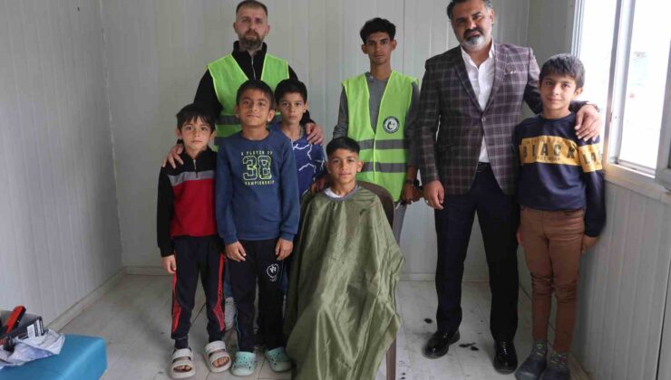 Hasta ve engelli afetzedelere ücretsiz bayram tıraşı