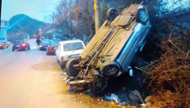 Isparta’da kontrolden çıkan otomobil takla attı, 20 yaşındaki sürücü ağır yaralandı