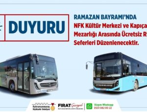 Kahramanmaraş’ta bayramda kabir ziyareti için ücretsiz toplu taşıma hizmeti