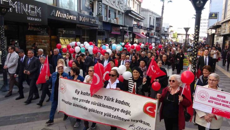 Mersin’de 8 Mart Dünya Kadınlar Günü’ne özel yürüyüş düzenlendi