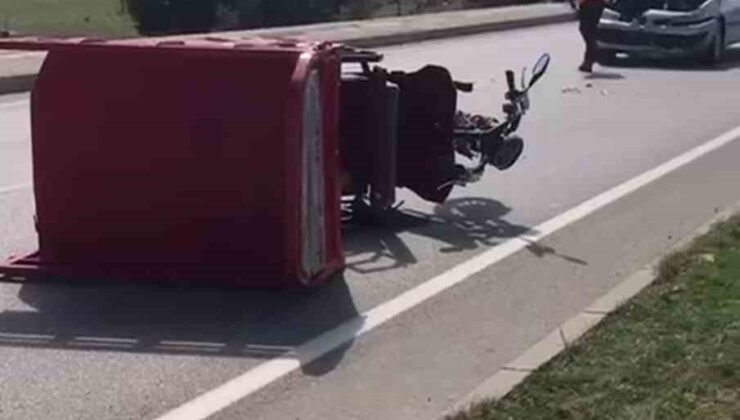 Motosikletle, otomobil çarpıştı: 1 ölü, 1 ağır yaralı