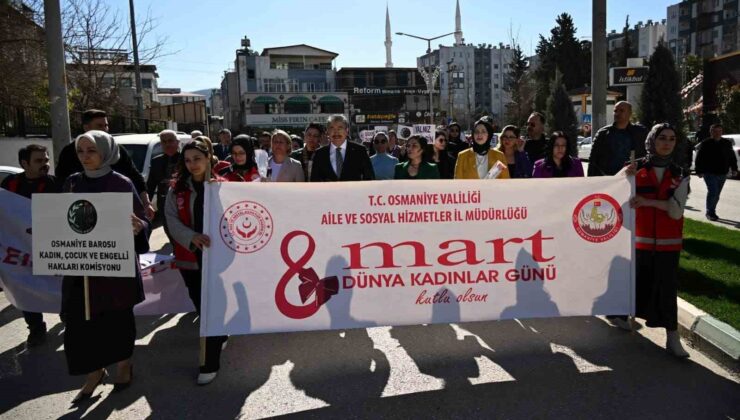Osmaniye’de 8 Mart Dünya Kadınlar Günü dolayısıyla yürüyüş düzenlendi