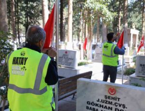 Şehitliklerde bakım ve onarım yapıldı
