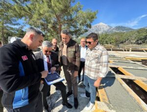 Tekirova Kapalı Pazar Yeri’nde temel betonları döküldü