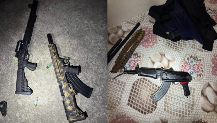 Adana’da EYP ile biri kalaşnikof 6 silah ele geçirildi: 2 tutuklama