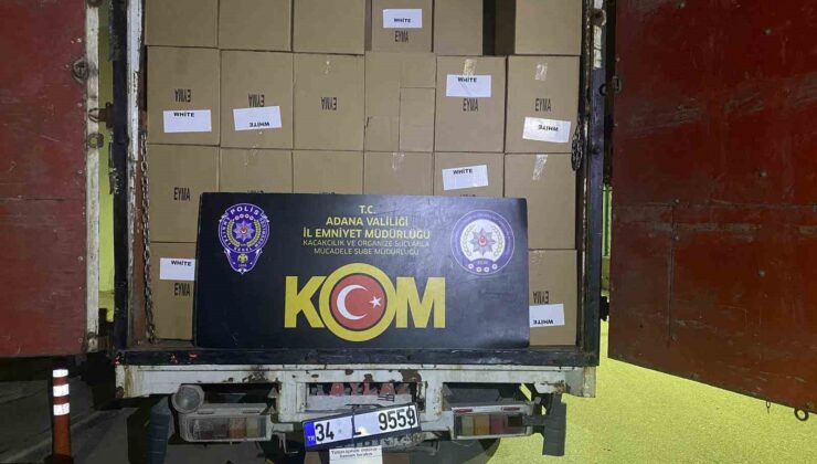 Adana’da yaklaşık 5 milyonluk kaçak sigara ve makaron ele geçirildi