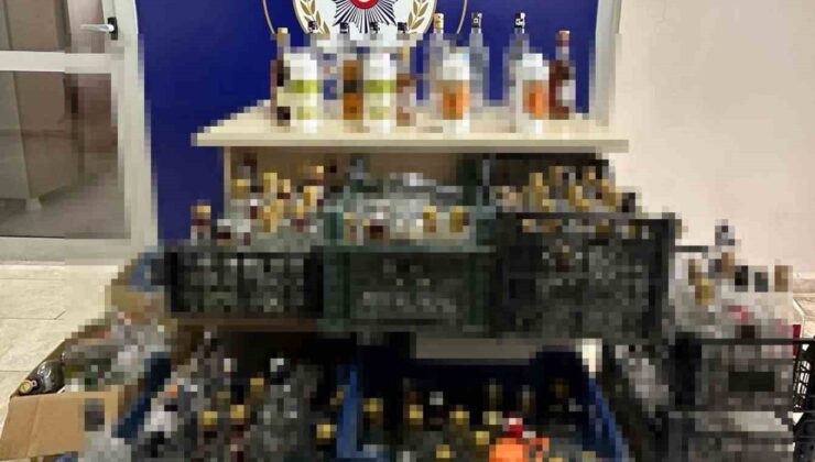 Mersin’de sahte içki üreten şüpheli yakalandı