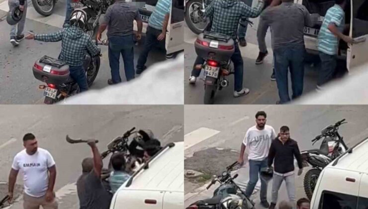 Mersin’de trafikte bıçaklı kavga: O anlar kamerada