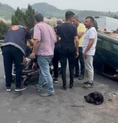 Osmaniye’de tıra arkadan çarpan otomobil takla attı: 2 kişi yaralandı