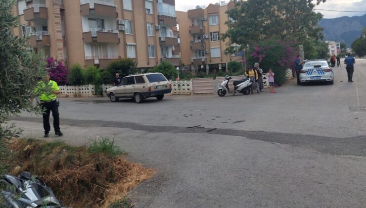 Otomobille çarpışan motosikletin sürücüsü yaralandı