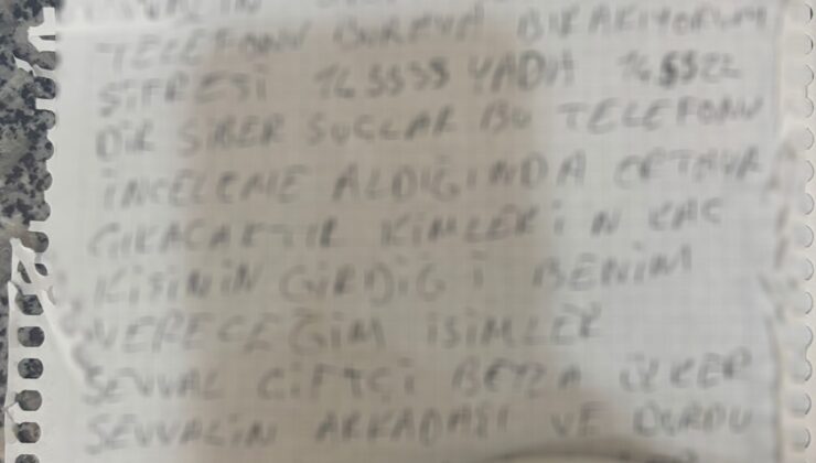 Sevgilisini öldürüp intihar eden şahsın mektubu ortaya çıktı