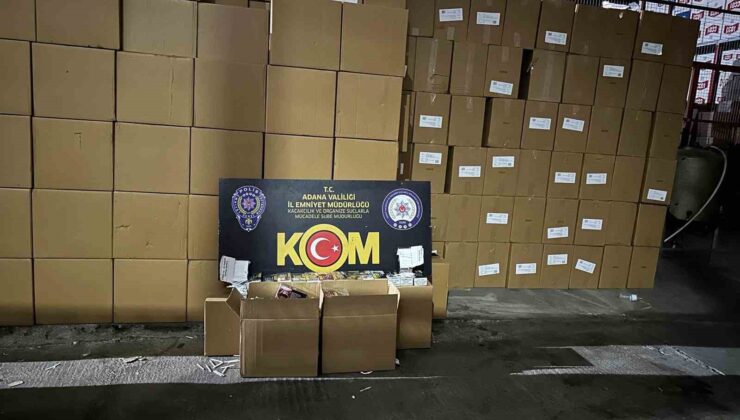 Adana’da 13 milyon liralık makaron ele geçirildi