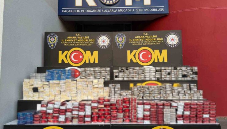 Adana’da 9 bin 750 paket kaçak sigara ele geçirildi