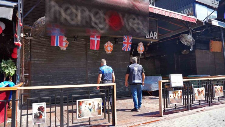 Alanya’da adaba aykırı eylem gerçekleştirilen bar mühürlendi